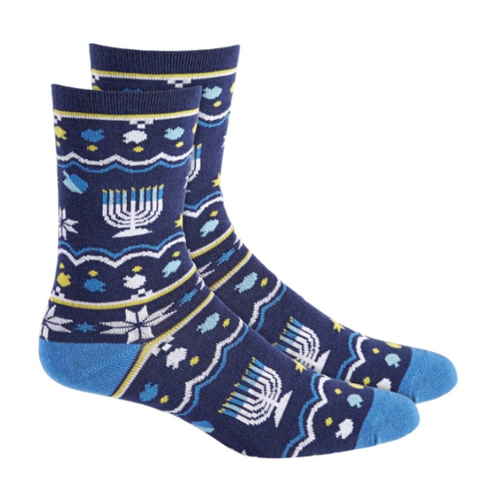 Holiday Lane Women's Holiday Crew Socks, Hanukkah